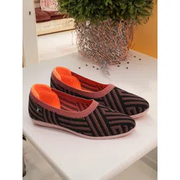 Carlton London sports Women Striped Ballerinas Flats