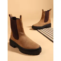 Carlton London Women Casual Block-Heeled Chelsea Boots