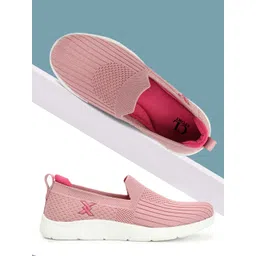 Carlton London Women Textured Flyknit Slip-On Sneakers