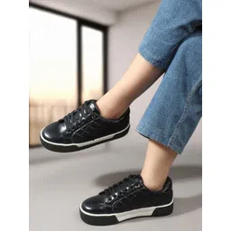 Carlton London Women Textured Lightweight Sneakers