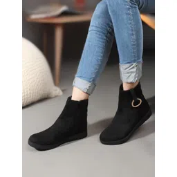 Carlton London Women Wedge-Heeled Winter Boots