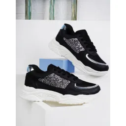 Carlton London Women's Black Sneakers