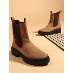 Carlton London Women's Tan Chelsea Boots