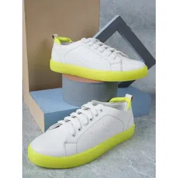 Carlton London Women's White & Neon Sneakers