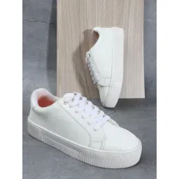 Carlton London Women's White Sneakers