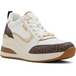 CAROTERIEL-IN201 Ladies Dark Brown Wedge Sneakers