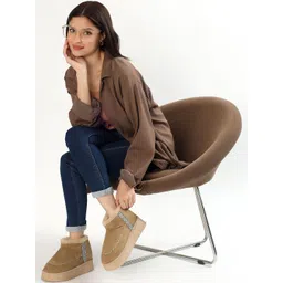 CASSIEY Women Comfortable Indoor/Outdoor Winter Faux Fur Boots