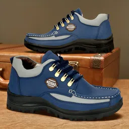 Casual Daily Use Shoes Synthetic Leather Comfortable Trendy Hiking Trekking Boots For Men