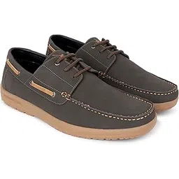 Casual Shoes for Men l Lightweight & Comfortable with Cushioned Insole PU (Polyurethane) Upper TPR Sole Lace-Up Closure