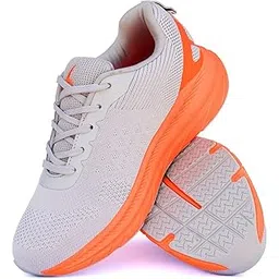 Casual Shoes for Woman, Stylish & Comfortable Footwear, Material Knitted Upper, Lightweight & Breathable, Lace Up Closure, Sports, Running, Walking Shoe for Girls, Size 3 to 8 UK
