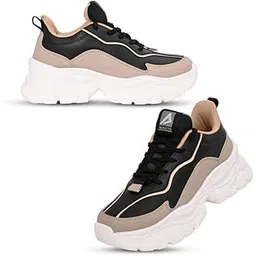 Casual Sneaker for Women| Soft Cushioned Insole & Lightweight | Stylish Lace-Up Shoes for Casual Outfits, Low Top Sneakers for Daily Use