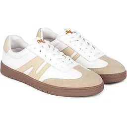 Casual Sneaker Shoes for Men l Lightweight & Comfortable with Cushioned Insole PU (Polyurethane) Upper TPR Sole Lace-Up Closure (P_MFTW00142)