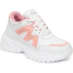 Casual Sneakers for Women Trendy Lace-Up Walking Gym Shoes