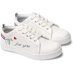 Casual Wear Hand Printed Lace-Ups Sneakers for Women/Ladies/Girls