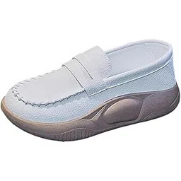 Casual Women Shoes Comfortable Slip On Soft for Indoor Outdoor Walking Beige 35
