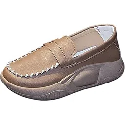 Casual Women Shoes Comfortable Slip On Soft for Indoor Outdoor Walking Khaki 36|Clothing Shoes & Accessories | Womens Shoes | Flats & Oxfords