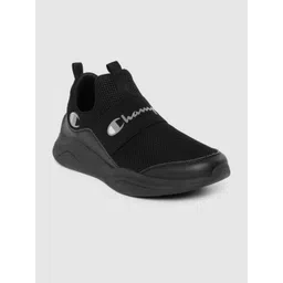 Champion Men Woven Design Brand Logo Printed Mid-Top Sneakers