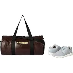 Charged Sports Bag Adena Brown With Gowin Sports Training Shoe Thrust Grey Size 7