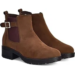 Chelsea Boot Suede for Women | Bold stylish strap| Elegance| attractive | premium | Fur Lining | Stylish Casual Shoes|Comfortable Fit