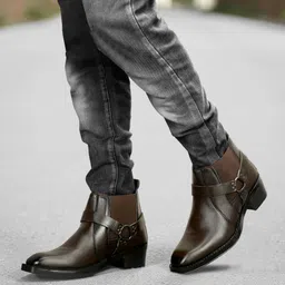 Chelsea boots for Men Full Grain Leather Genuine Leather Casual Boots For Men