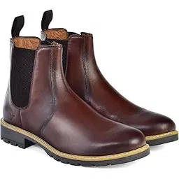 Chelsea Leather Boot for Men| Premium crust leather | lined with leather | Stylish Casual Shoes|Comfortable Fit