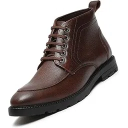 Chukka Boot for Men | Handcrafted | High Ankle Leather Boots | Hiking and Biking Boot | Lace Up Style Mens Formal Boot | Color - Brown (BT-WBNDCKVSBB)