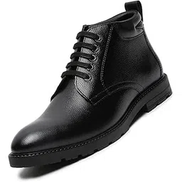 Chukka Boots for Men | High Ankle Leather Boots | Formal Office & Business Wear | Versatile Hiking and Casual Shoes | Stylish and Durable Formal for Men (LSBT-WBND_)