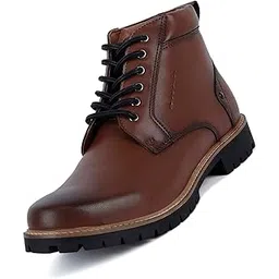 Chukka Boots Men| Handcrafted PU Leather | High Ankle Boot| Comfortable Formal Office & Business Wear Shoes | Dual Tone Patina Finish | Hiking and Biker Boot RGBTWBTN