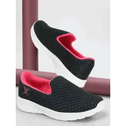 CL Sports by Carlton London Women's Black & Sky Blue Walking Shoes