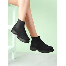 Classic Chelsea Boots for Women | Stylish Suede Finish & All-Day Comfort Boots For Women