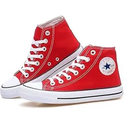 Classic High-Top Canvas Sneakers, Lace-up Design with Rubber Sole, Shoes for Men & Women (Unisex)