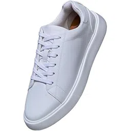Classic Solid Sneakers for Men | Lace-Up Casual Shoes for Men | Lightweight and Comfortable | Trendy and Stylish | Walking Sneakers for Men