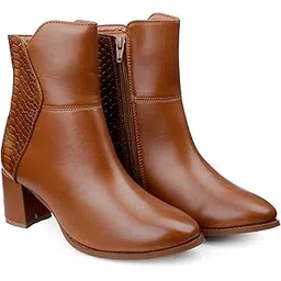 Classic Vegan Crocodile Textured Chic Fashioned Zipper Ankle Boots for Women