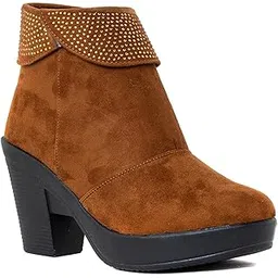 Cleo Block Heel Cuff Boots for Women