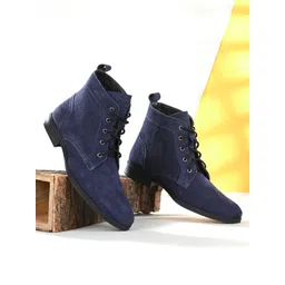 CLOG LONDON Men Navy Suede Leather Boots