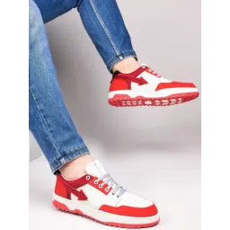 Clog London Men's Red & White Casual Sneakers