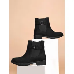 CLOG LONDON Women Casual Block-Heeled Chelsea Boots