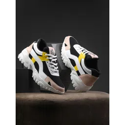 CLOG LONDON Women Colourblocked Lace Up Sneakers