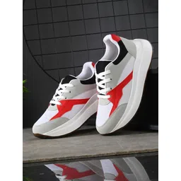 Colourblocked Chunky White Everyday Lace Ups Training & Gym Shoes For Women