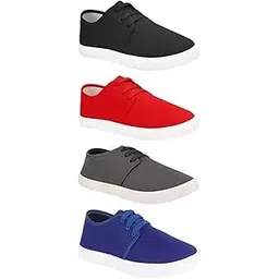 Combo Pack of 4 Casual Shoes Loafer Shoes Sneakers for Men (Multicolor)