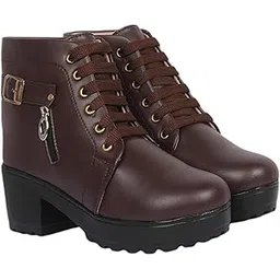 Comfortable Boots For Women | Pu Material | Brown Color | Size : 3