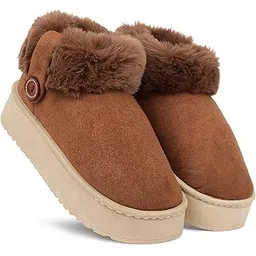 Comfortable Indoor/Outdoor Winter Fur Snow Boot |Women's Slip on Thick Sole Shoes