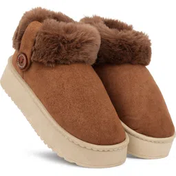 Comfortable Indoor/Outdoor Winter Fur Snow Boot Womens Slip on Thick Sole Shoes Casuals For Women