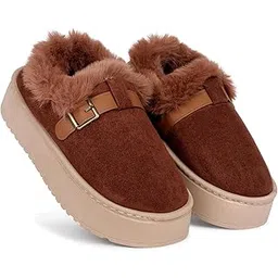Comfortable Indoor/Outdoor Winter Fur Snow Boot/Shoes/Slipper For Women | Slip on Winter Shoes For Women And Girl's