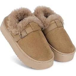 Comfortable Indoor/Outdoor Winter Snow Boot |Womens Slip on Winter Fur Shoes