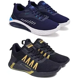 Comfortable Sports & Running Shoes for Men – 2 Pair Pack Multi