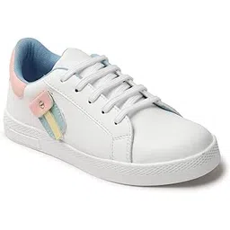 Comfotable Women's Sneakers - Round White Sneakers Shoes