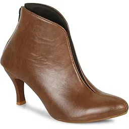 Commander Shoes Stylish High Ankle Boots for Girls and Women (515 Brown 8UK)