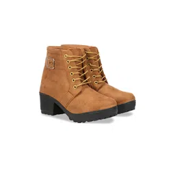Commander Shoes Women Casual Block-Heeled Chukka Boots