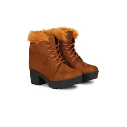 Commander Shoes Women Commander Fur Lace-Ups Winter Boots